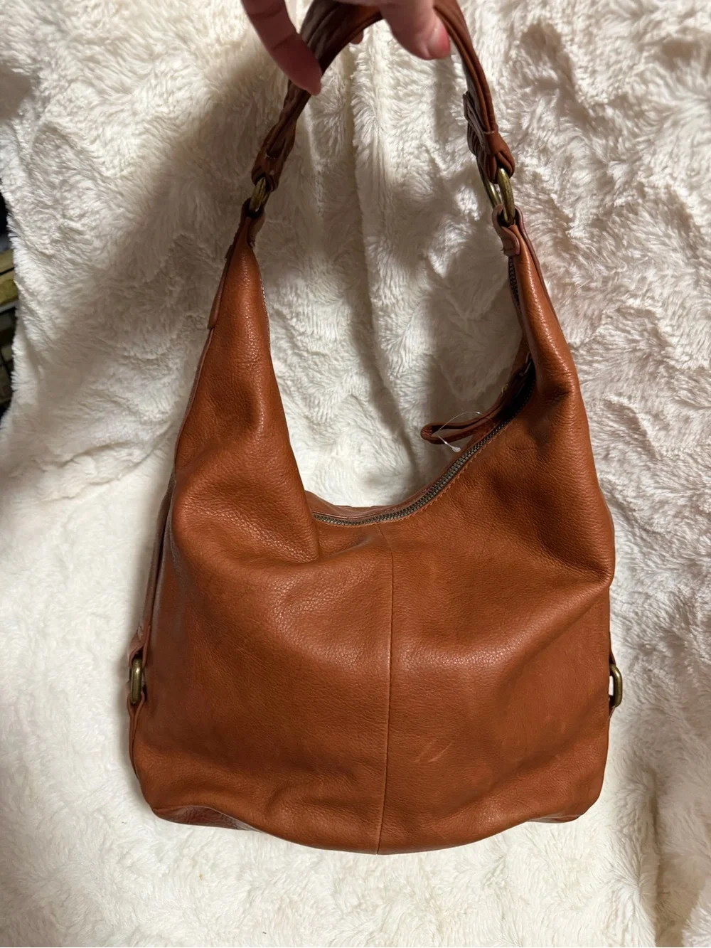 NWOT! American Leather Co. Viv Leather Hobo cognac color